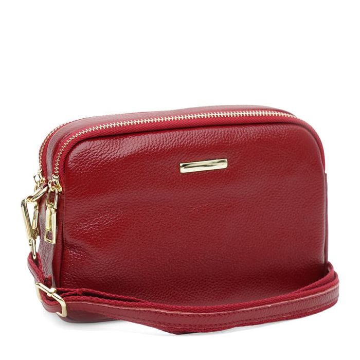 Жіноча шкіряна сумка Borsa Leather K11906r-red купити недорого в Ти Купи