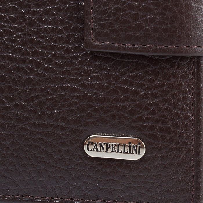 Мужской кошелек CANPELLINI карманный из натуральной кожи купить недорого в Ты Купи