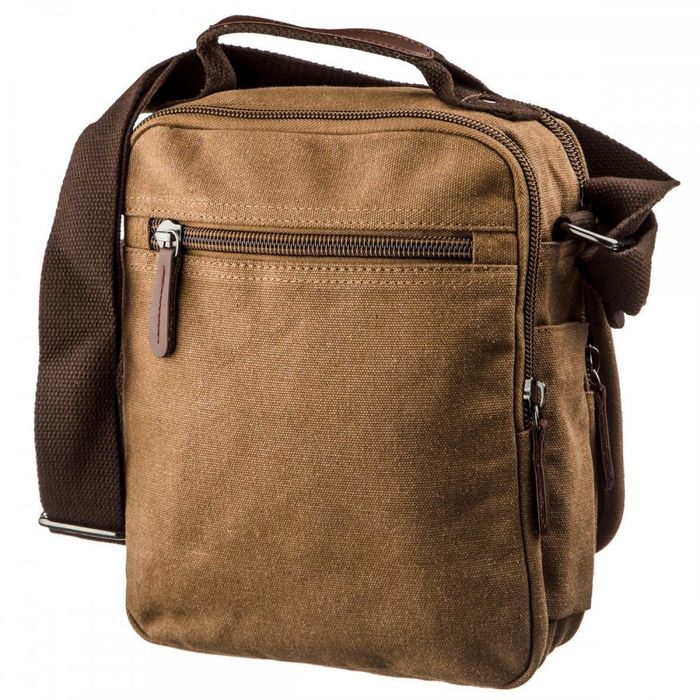 Чоловіча текстильна коричнева сумка Vintage 20200 купити недорого в Ти Купи