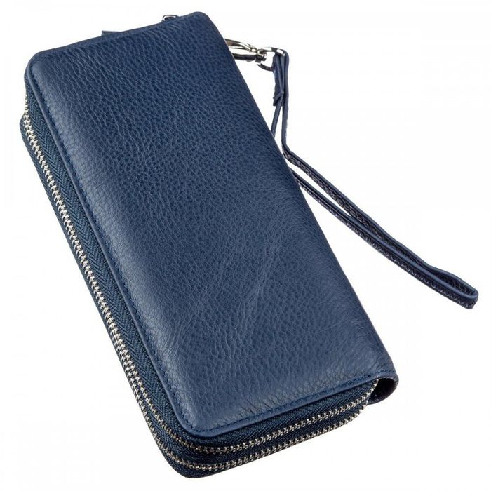 Женский синий кошелёк из натуральной кожи ST Leather 18869 Синий купить недорого в Ты Купи
