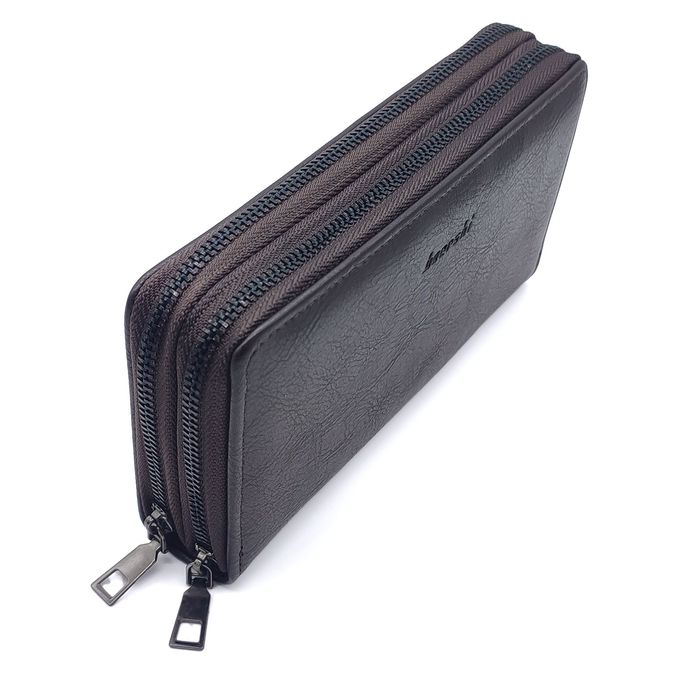 Мужское коричневое портмоне из кожзама Bovi's FM-0301 купить недорого в Ты Купи