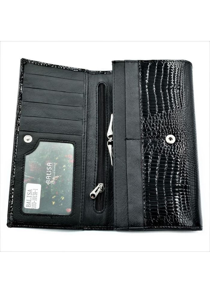 Женский кожаный кошелек Weatro 1013A-B103-3 Черный купить недорого в Ты Купи