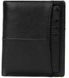 Мужской чёрный кошелёк из натуральной кожи Vintage 14921 Черный