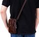 Кожаная темно-коричневая сумка на пояс для смартфона Bull т0158