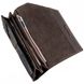 Кожаный тёмно-коричневый клатч GRANDE PELLE 11215