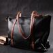 Жіноча шкіряна сумка Vintage 22303, Чорний