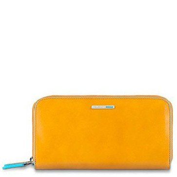 Жовте шкіряне жіноче портмоне Piquadro Blue Square (PD3413B2_G) купити недорого в Ти Купи