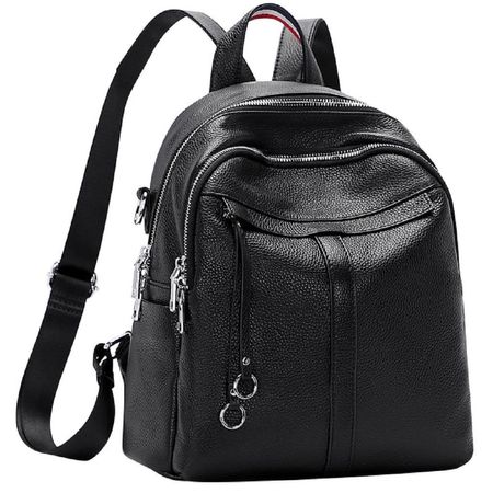 Шкіряний жіночий чорний рюкзак Olivia Leather F-FL-NWBP27-1138A купити недорого в Ти Купи