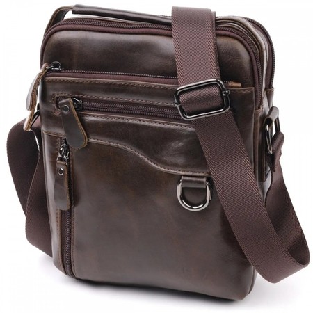 Чоловіча шкіряна сумка через плече Vintage 20824 купити недорого в Ти Купи