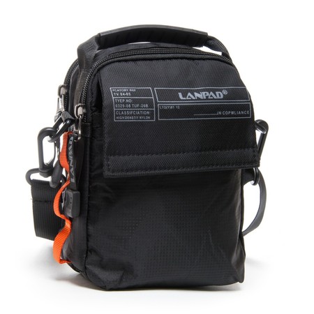 Мужская небольшая сумка через плечо и на пояс Lanpad 8633 black купить недорого в Ты Купи