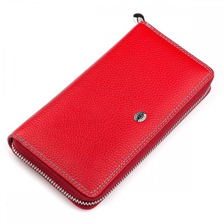 Кошелек из натуральной кожи ST Leather 18376 (SB71) Красный купить недорого в Ты Купи