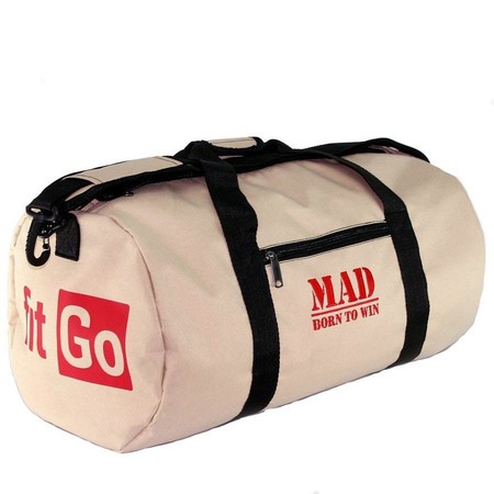 Спортивна сумка-тубус MAD FitGo бежева 28 л купити недорого в Ти Купи