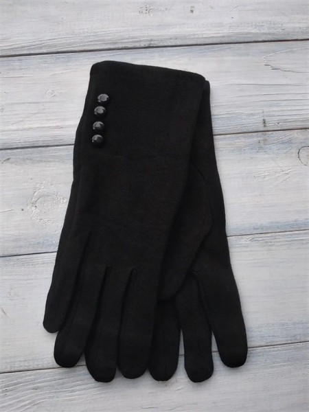 Жіночі розтяжні рукавички чорні 8718s3 л л л купити недорого в Ти Купи