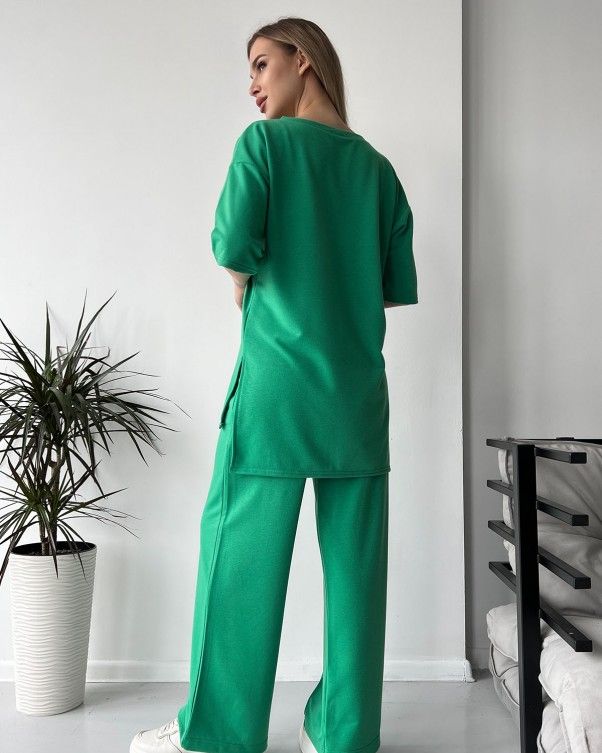 Спортивний костюм ISSA PLUS 13719 XL зелений купити недорого в Ти Купи