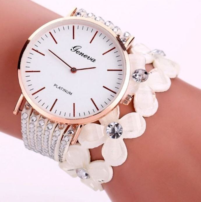 Женские наручные часы GENEVA CREATIVE WHITE 1305 купить недорого в Ты Купи