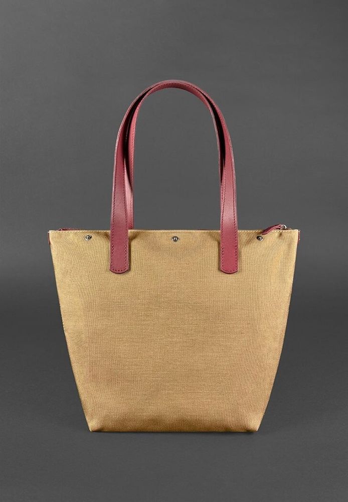 Плетеная сумка из натуральной кожи BlankNote Пазл Xl бордовая Krast - BN-BAG-33-VIN купить недорого в Ты Купи