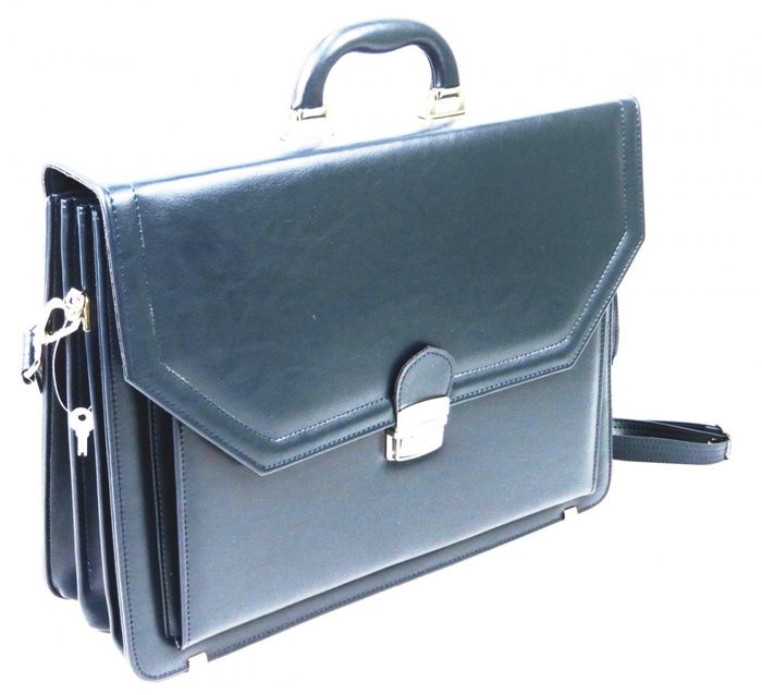 Чоловічий екологічний шкірний портфель AMO SST01 синій купити недорого в Ти Купи