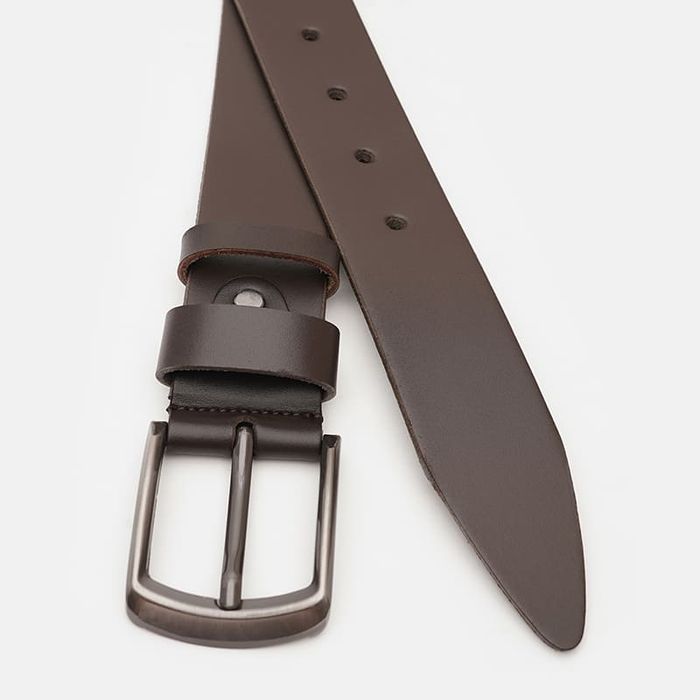 Мужской кожаный ремень Borsa Leather V1125FX21-brown купить недорого в Ты Купи