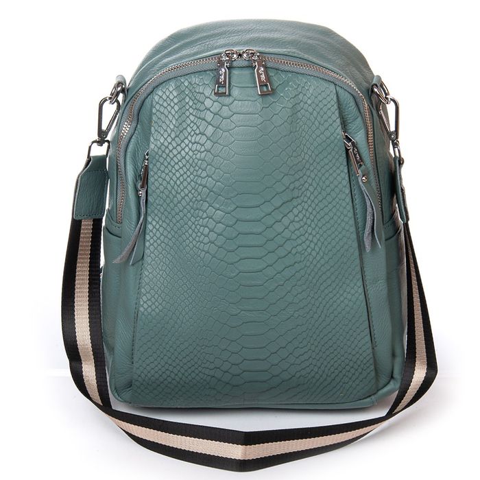 Женская кожаный рюкзак ALEX RAI 8907-9 L-blue купить недорого в Ты Купи