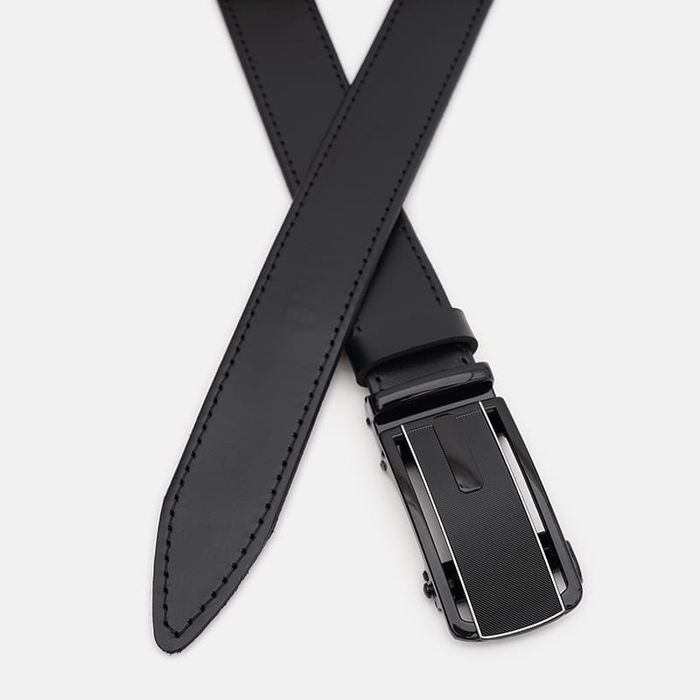 Чоловічий шкіряний ремінь Borsa Leather 125v1genav38-black купити недорого в Ти Купи
