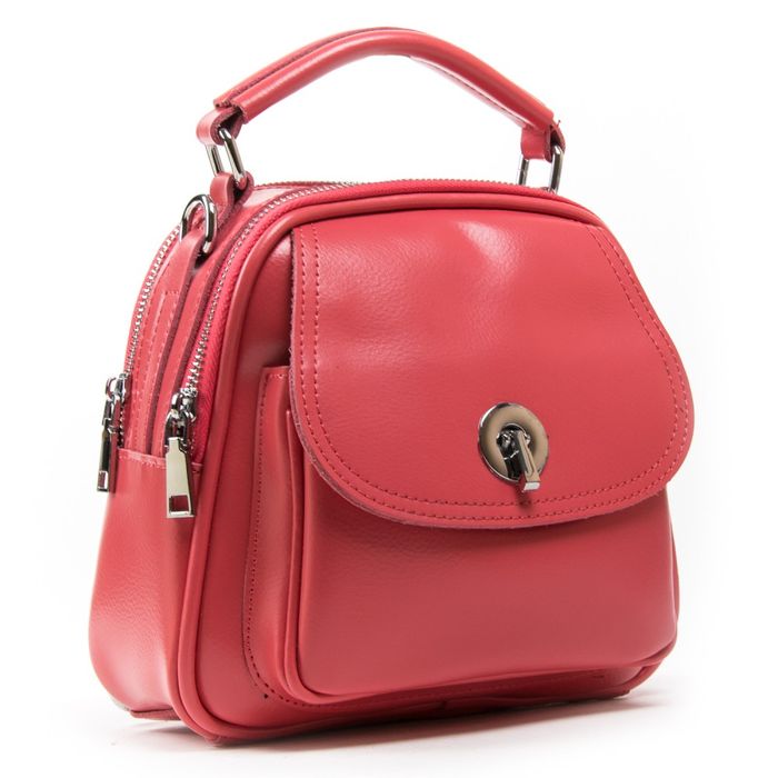 Жіночий шкіряний рюкзак ALEX RAI 03-02 2236 scarlet купити недорого в Ти Купи