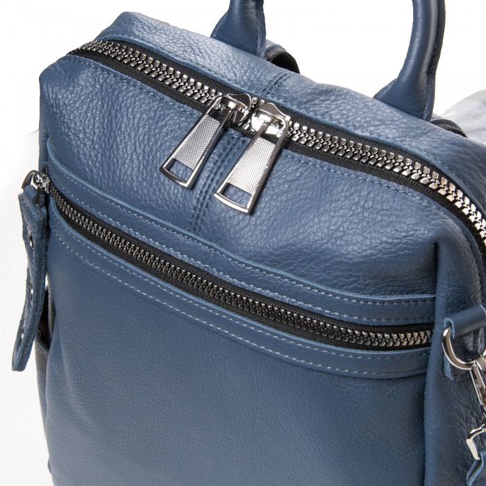 Женская кожаный рюкзак ALEX RAI 8781-9 blue купить недорого в Ты Купи