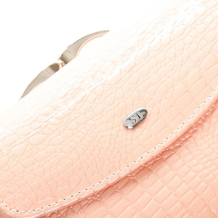Жіночий лакований гаманець зі шкіри LR SERGIO TORRETTI WS-11 pink купити недорого в Ти Купи