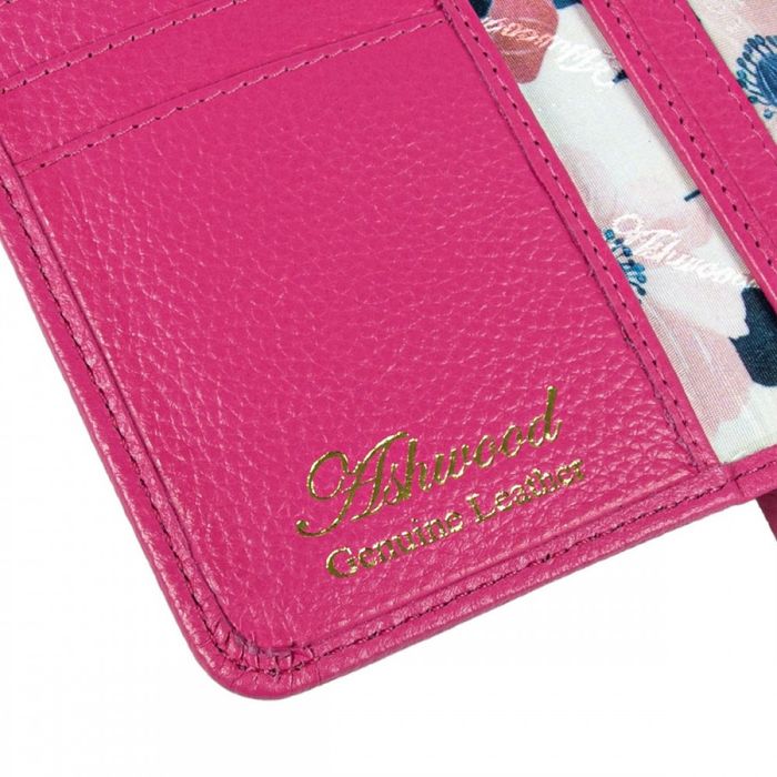 Англійський жіночий шкіряний гаманець Ashwood J54 RASPBERRY-SORBET (Ягідний) купити недорого в Ти Купи