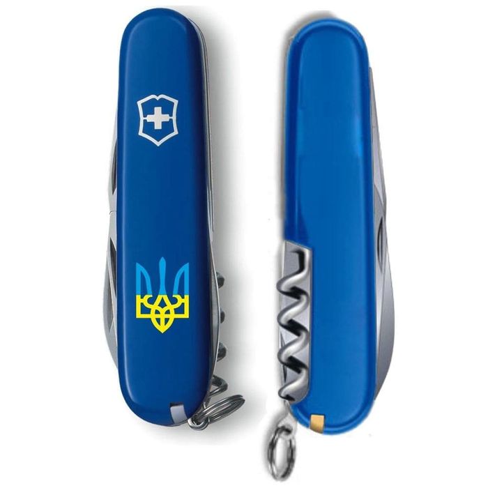 Складной нож Victorinox SPARTAN UKRAINE Трезубец сине-желт. 1.3603.2_T0016u купить недорого в Ты Купи