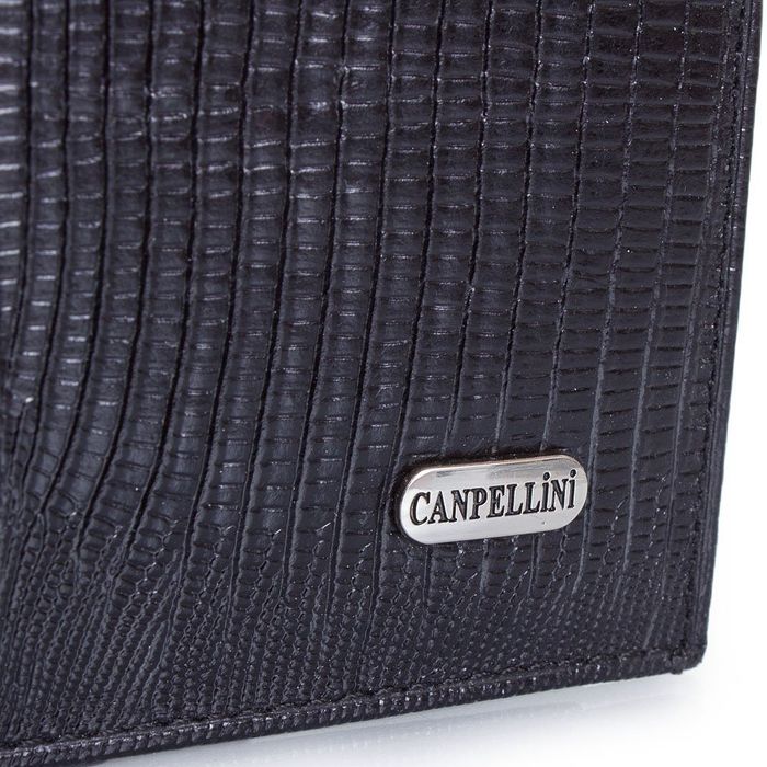 Чоловічий чорний шкіряний гаманець CANPELLINI SHI504-8 купити недорого в Ти Купи