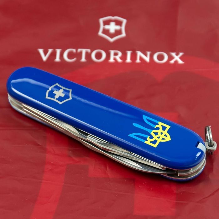 Складной нож Victorinox SPARTAN UKRAINE Трезубец сине-желт. 1.3603.2_T0016u купить недорого в Ты Купи