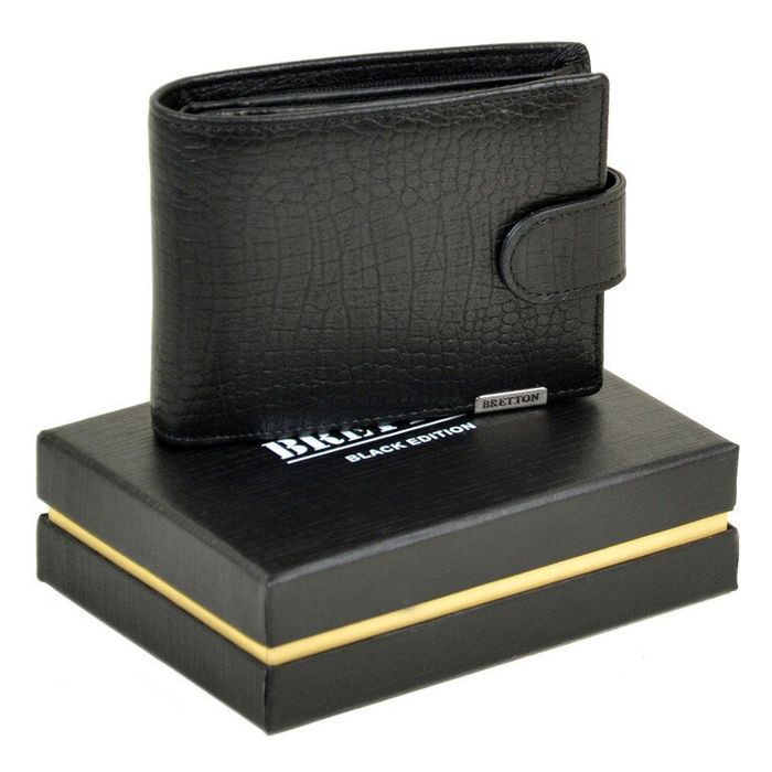 Шкіряний чоловічий гаманець Spa Bretton M3201 black купити недорого в Ти Купи