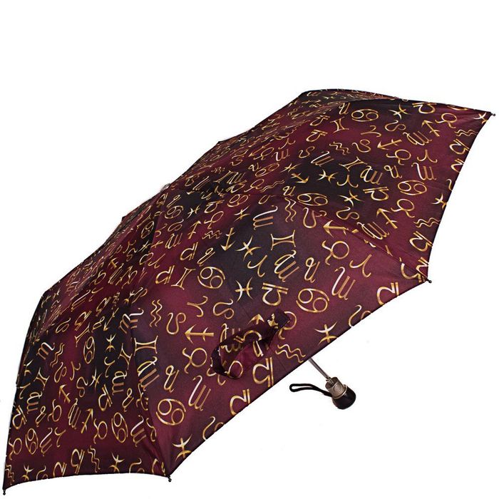 Полуавтоматический женский зонтик AIRTON бордовый из полиэстера купить недорого в Ты Купи