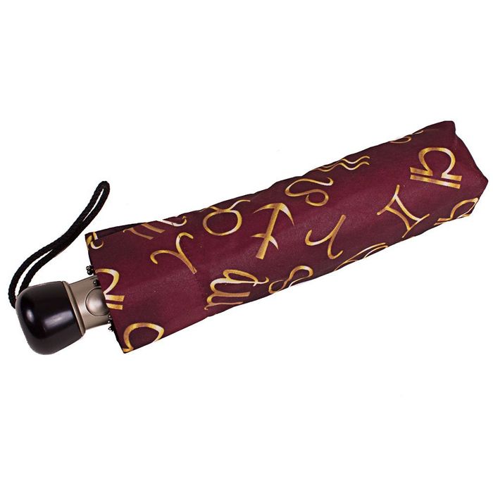 Полуавтоматический женский зонтик AIRTON бордовый из полиэстера купить недорого в Ты Купи