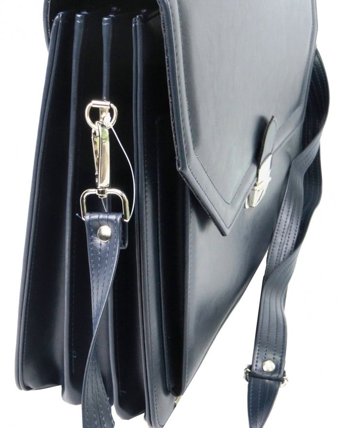 Чоловічий екологічний шкірний портфель AMO SST01 синій купити недорого в Ти Купи