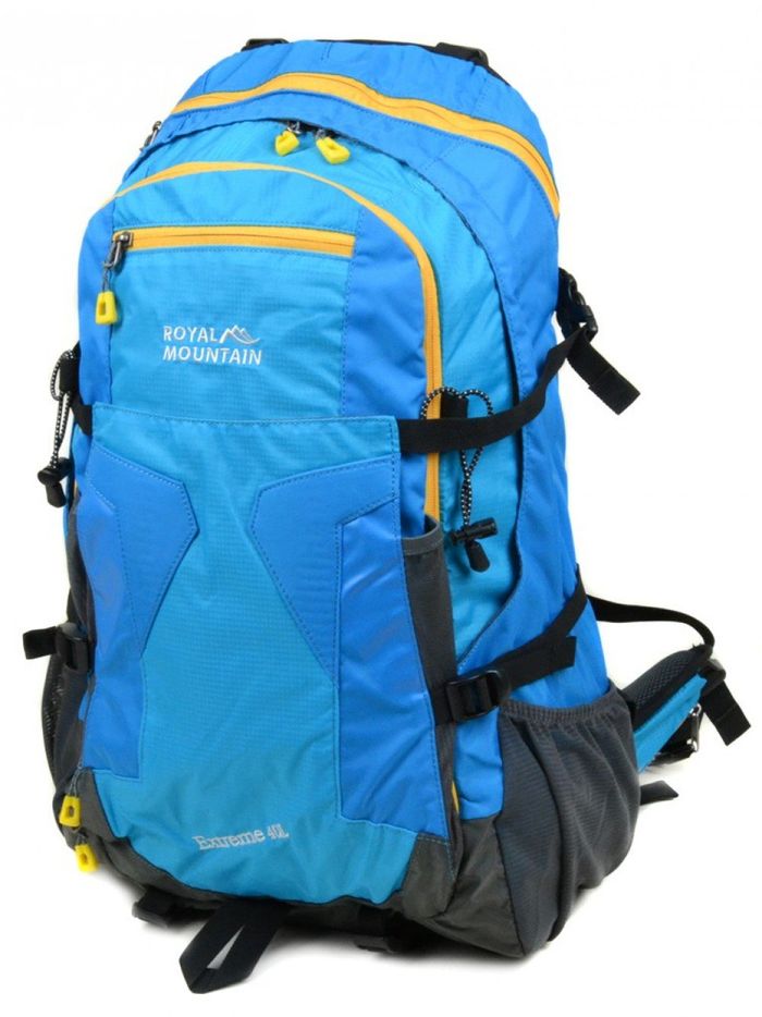 Блакитний туристичний рюкзак з нейлону Royal Mountain 8323 blue купити недорого в Ти Купи
