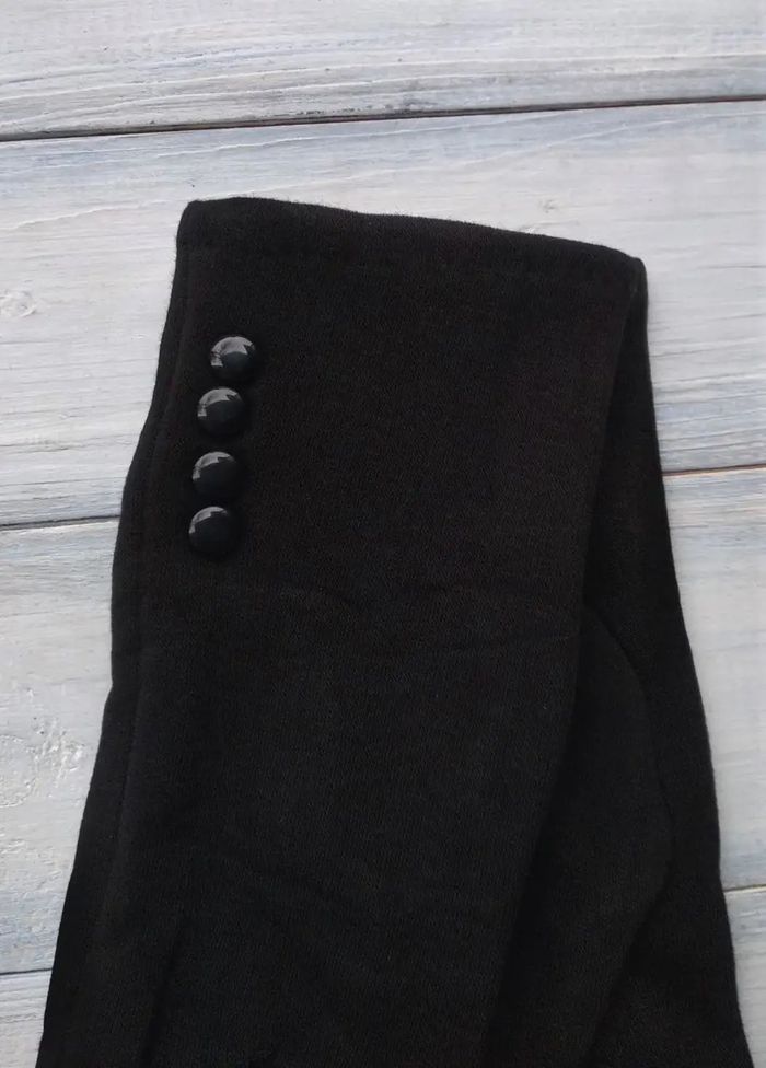 Женские стрейчевые перчатки чёрные 8718s3 L купить недорого в Ты Купи