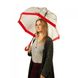 Механічна жіноча прозора парасолька-тростина FULTON BIRDCAGE-1 L041 - RED