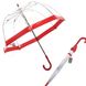 Механический женский прозрачный зонт-трость FULTON BIRDCAGE-1 L041 - RED