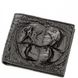 Чоловічий гаманець зі шкіри крокодила CROCODILE LEATHER 18582 Чорний