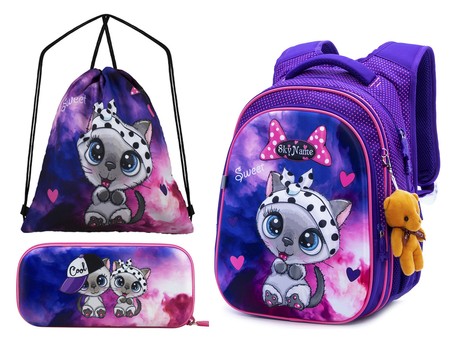Рюкзак школьный для девочек SkyName R1-020 Full Set купить недорого в Ты Купи
