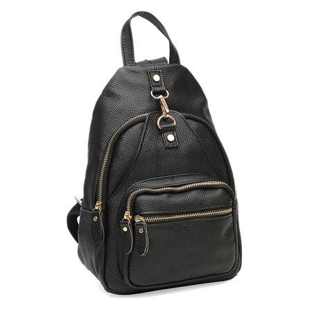 Жіночий шкіряний рюкзак Borsa Leather K1162-black купити недорого в Ти Купи