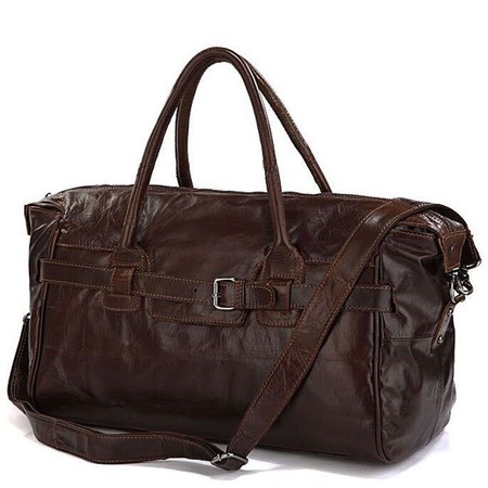 Дорожня шкіряна сумка Vintage 14053 Темно-коричневий купити недорого в Ти Купи