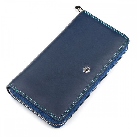 Кошелек из натуральной кожи ST Leather 18375 (SB71) Синий купить недорого в Ты Купи