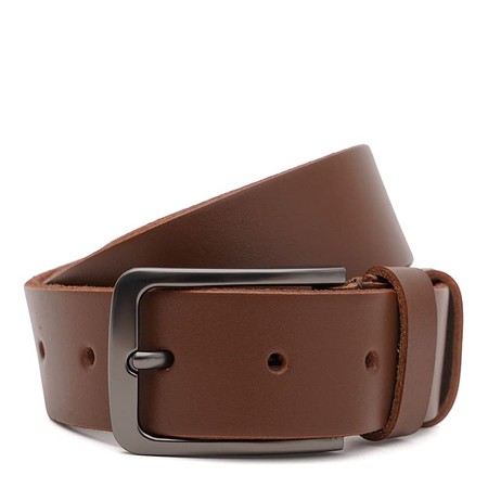 Мужской кожаный ремень Borsa Leather 125v1fx94light-brown купить недорого в Ты Купи