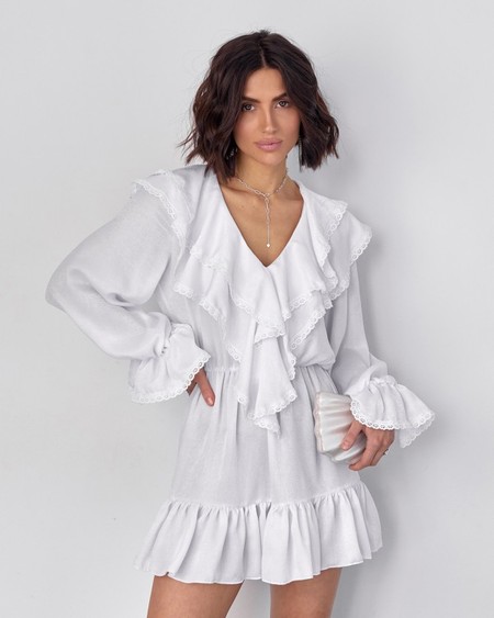 Платье ISSA PLUS 14589 XL белый купить недорого в Ты Купи
