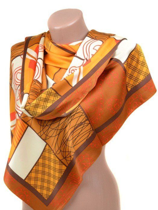 Жіночий шарф весна-літо набивної шовк 10840-B2 купити недорого в Ти Купи