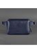 Шкіряна поясна сумка Dropbag Mini темно-синя BlankNote bn-bag-6-navy-blue