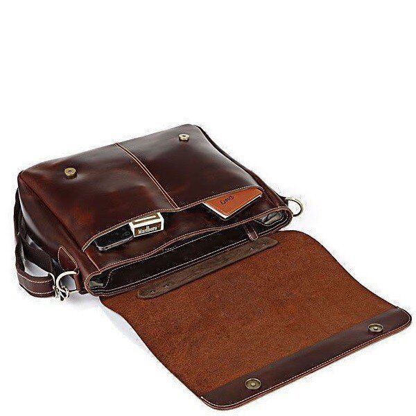 Чоловічий шкіряний портфель Vintage 14099 Темно-коричневий купити недорого в Ти Купи