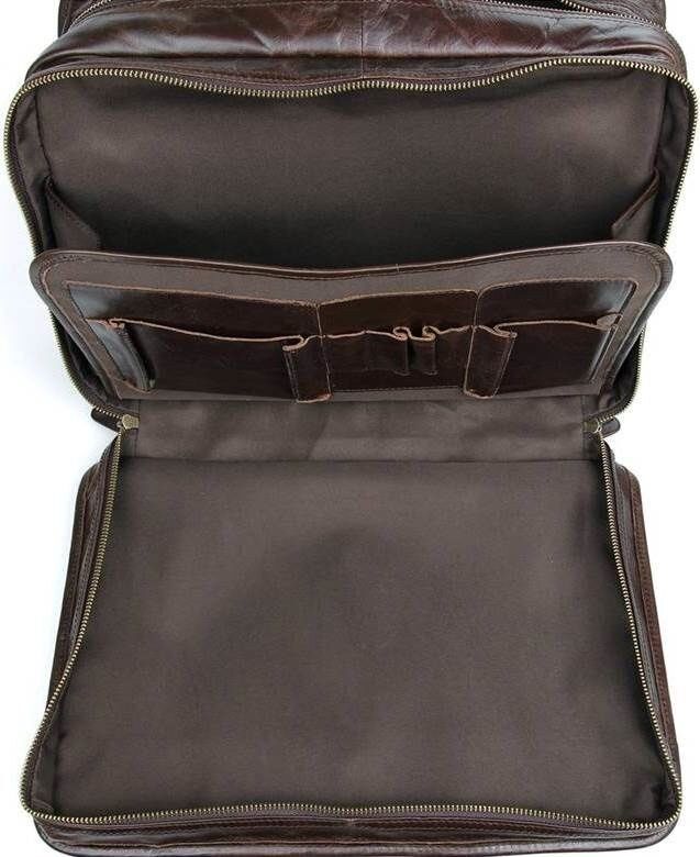 Чоловіча шкіряна сумка Vintage 14539 Темно-коричневий купити недорого в Ти Купи